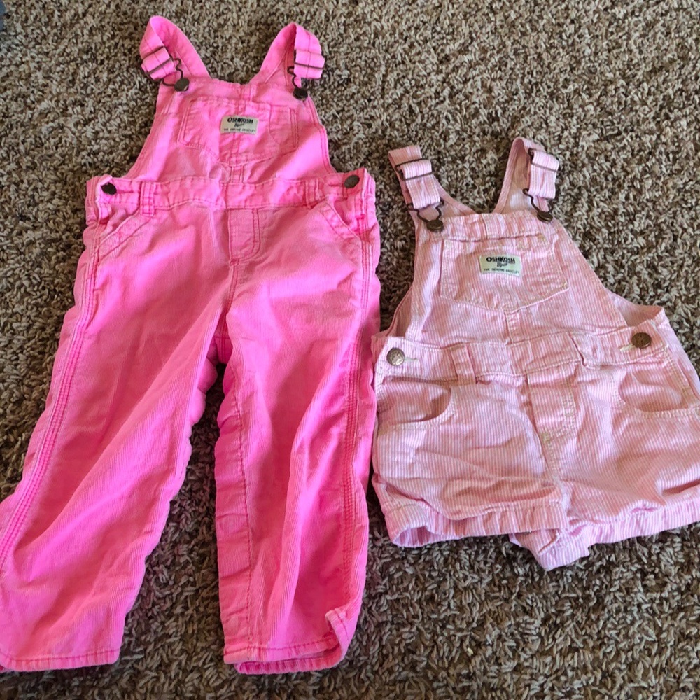 Lot of 2 Pink Overalls